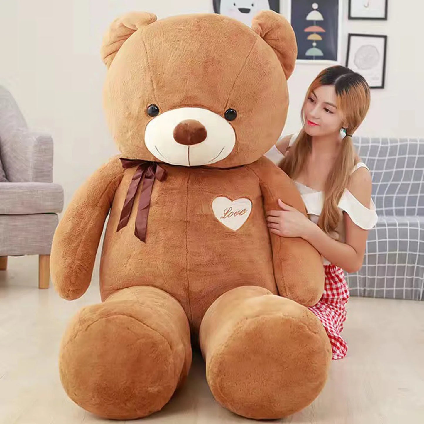 Plush Giant Bear Toy - Soft Soother for Baby, Kids, and Adults, Perfect for Claw Machines