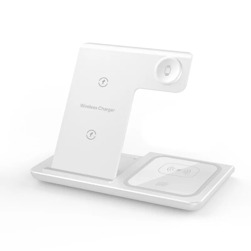 3-in-1 Foldable 30W LED Wireless Charging Station – Fast Charger Stand for iPhone 15/14/13/12/11, Apple Watch Series 9-5 & AirPods Pro
